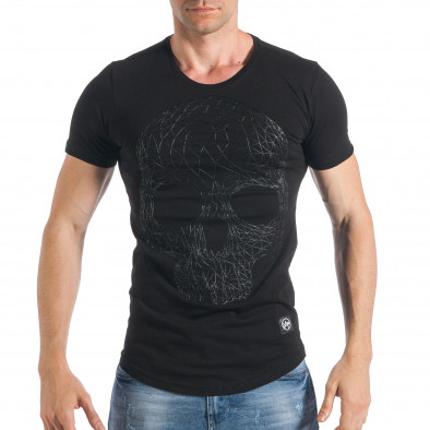 Ανδρική μαύρη κοντομάνικη μπλούζα SAW tsf290318-50 2
