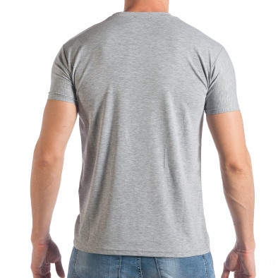 Ανδρική γκρι κοντομάνικη μπλούζα Frank Martin tsf290318-11 3