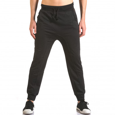 Ανδρικό μαύρο παντελόνι jogger B-Men ca050416-51 2