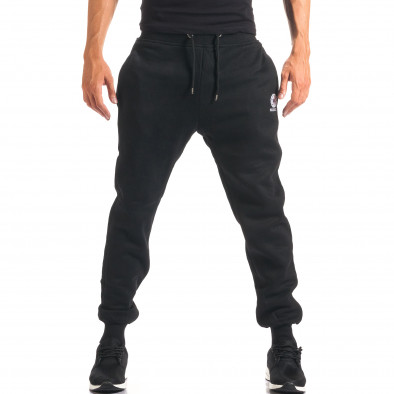 Ανδρικό μαύρο παντελόνι jogger Marshall it160816-18 2