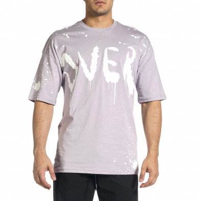 Ανδρική μωβ κοντομάνικη μπλούζα Oversize tr150521-11 2