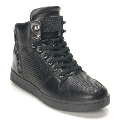 Ανδρικά μαύρα sneakers Montefiori it141016-12 3