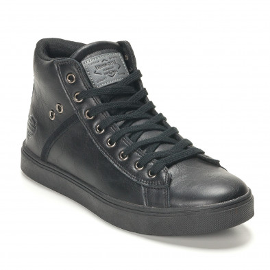 Ανδρικά μαύρα sneakers Montefiori it141016-23 3