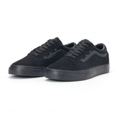 Ανδρικά μαύρα υφασμάτινα sneakers Old Skool it160318-25 4