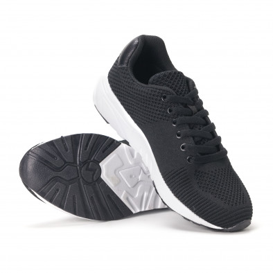 Ανδρικά μαύρα αθλητικά παπούτσια ελαφρύ μοντέλο it020618-21 4