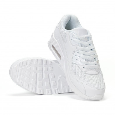 Ανδρικά λευκά αθλητικά παπούτσια με σόλες αέρα it160318-2 4
