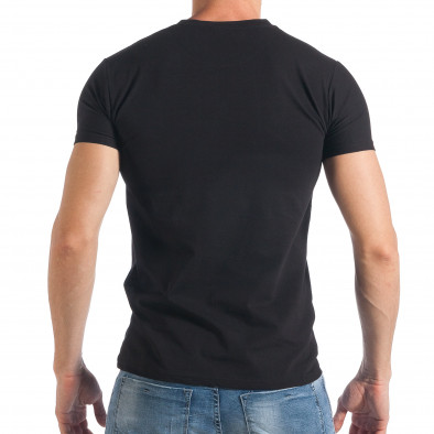 Ανδρική μαύρη κοντομάνικη μπλούζα Frank Martin tsf290318-12 3