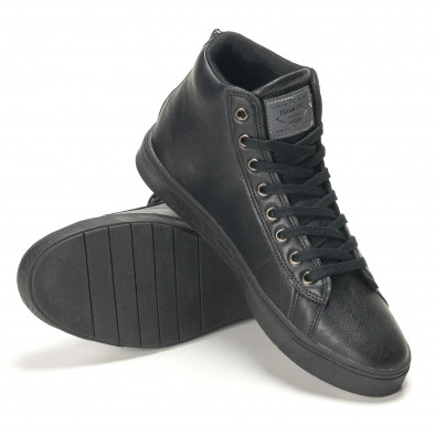 Ανδρικά μαύρα sneakers Montefiori it141016-23 4