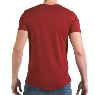 Ανδρική κόκκινη κοντομάνικη μπλούζα SAW il170216-61 3