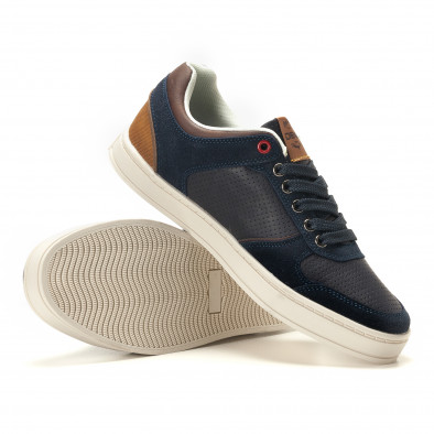 Ανδρικά γαλάζια sneakers Montefiori it260117-16 4