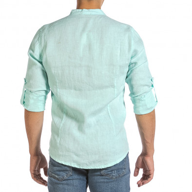 Ανδρικό πράσινο λινό πουκάμισο Duca Fashion DU140206 it240621-30 3