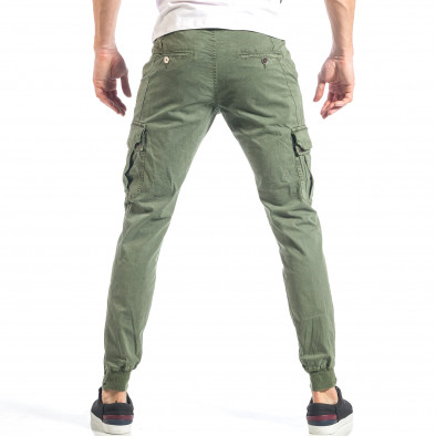 Ανδρικό πράσινο παντελόνι cargο με μικροσκοπικό πριντ it040518-19 3