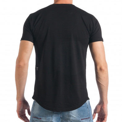 Ανδρική μαύρη κοντομάνικη μπλούζα Breezy tsf290318-24 3