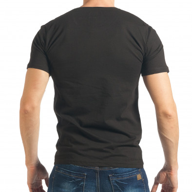 Ανδρική μαύρη κοντομάνικη μπλούζα Breezy tsf020218-13 3