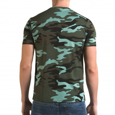Ανδρική πράσινη κοντομάνικη μπλούζα Italian Boy it090216-65 3