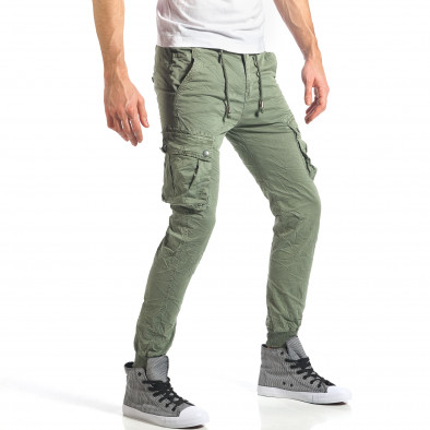 Ανδρικό πράσινο παντελόνι Caleb it290118-1 3