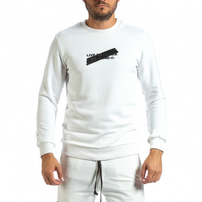 Ανδρική λευκή μπλούζα Breezy 21402052 tr070921-40 2