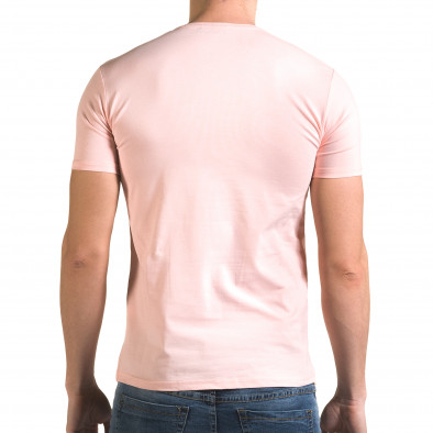 Ανδρική ροζ κοντομάνικη μπλούζα Lagos il120216-42 3