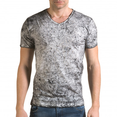 Ανδρική γκρι κοντομάνικη μπλούζα Lagos il120216-17 2