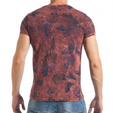 Ανδρική κόκκινη κοντομάνικη μπλούζα Lagos tsf290318-23 3