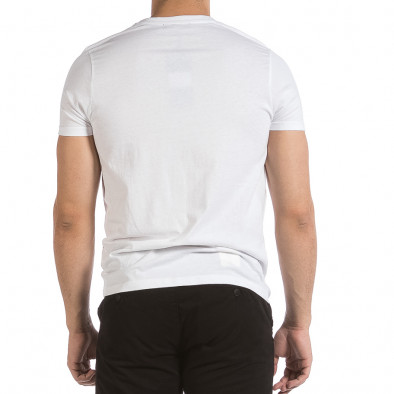 Hey Boy Ανδρική λευκή κοντομάνικη μπλούζα Y13 it040621-11 3