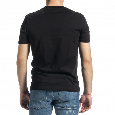 Ανδρική μαύρη κοντομάνικη μπλούζα Breezy 21201029 tr270221-46 3