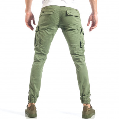 Ανδρικό πράσινο παντελόνι cargo με μπαλώματα it040518-22 3