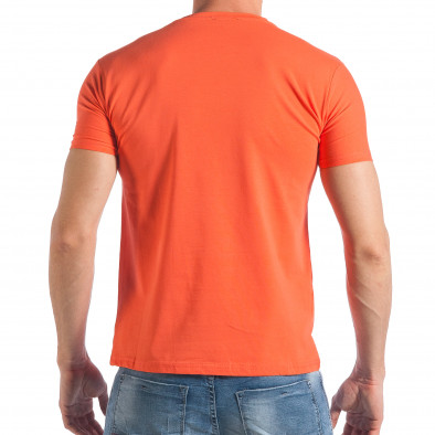 Ανδρική πορτοκαλιά κοντομάνικη μπλούζα Frank Martin tsf290318-14 3