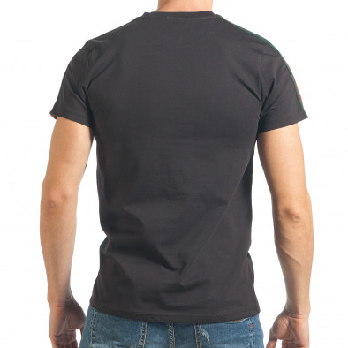 Ανδρική μαύρη κοντομάνικη μπλούζα FM it290118-109 3
