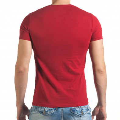 Ανδρική κόκκινη κοντομάνικη μπλούζα Just Relax il140416-52 3