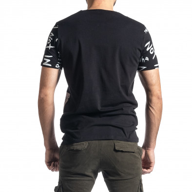 Ανδρική μαύρη κοντομάνικη μπλούζα Lagos tr010221-13 3
