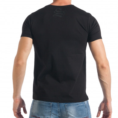 Ανδρική μαύρη κοντομάνικη μπλούζα Breezy tsf290318-25 3