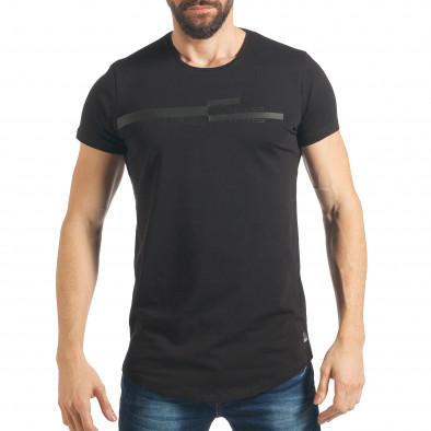 Ανδρική μαύρη κοντομάνικη μπλούζα Lagos tsf020218-76 2