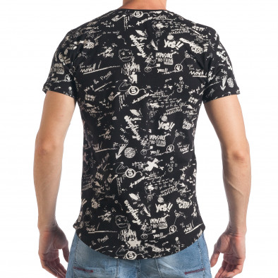 Ανδρική μαύρη κοντομάνικη μπλούζα Breezy tsf290318-26 3
