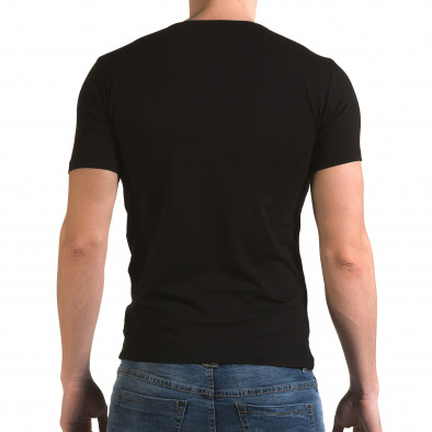 Ανδρική μαύρη κοντομάνικη μπλούζα Lagos il120216-51 3