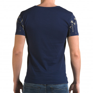 Ανδρική γαλάζια κοντομάνικη μπλούζα Lagos il120216-38 3