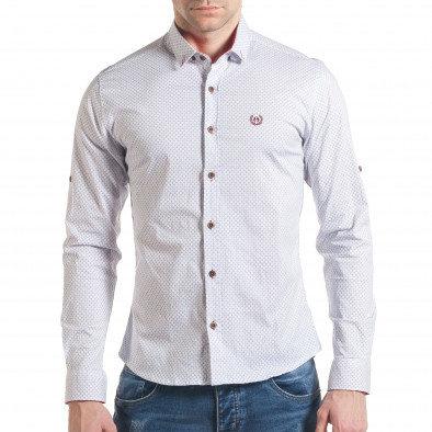Ανδρικό λευκό πουκάμισο Mario Puzo tsf070217-3 2