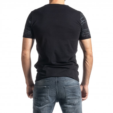 Ανδρική μαύρη κοντομάνικη μπλούζα Lagos tr010221-16 3