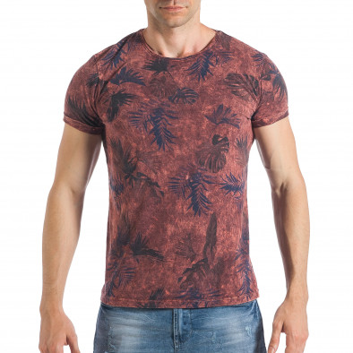 Ανδρική κόκκινη κοντομάνικη μπλούζα Lagos tsf290318-23 2