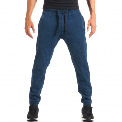 Ανδρικό γαλάζιο παντελόνι jogger Bread & Buttons it160816-35 4