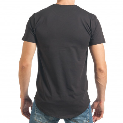 Ανδρική μαύρη κοντομάνικη μπλούζα FM it290118-110 3