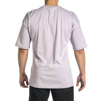 Ανδρική μωβ κοντομάνικη μπλούζα Oversize tr150521-11 4