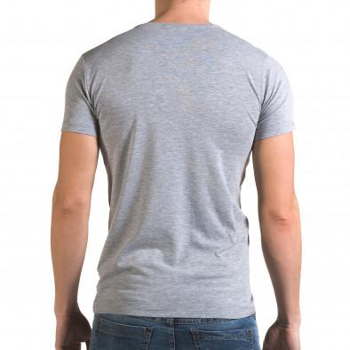 Ανδρική γκρι κοντομάνικη μπλούζα Lagos il120216-12 3