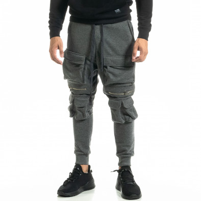Ανδρικό γκρι παντελόνι Cargo Jogger tr020920-3 3