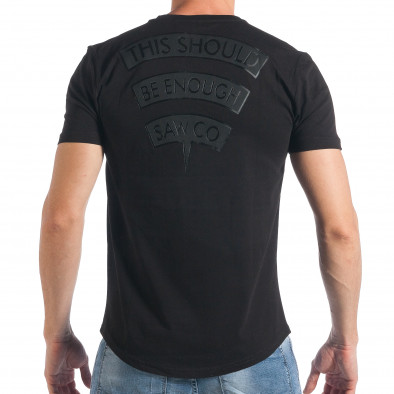 Ανδρική μαύρη κοντομάνικη μπλούζα SAW tsf290318-38 3