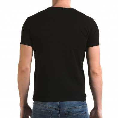Ανδρική μαύρη κοντομάνικη μπλούζα Lagos il120216-11 3