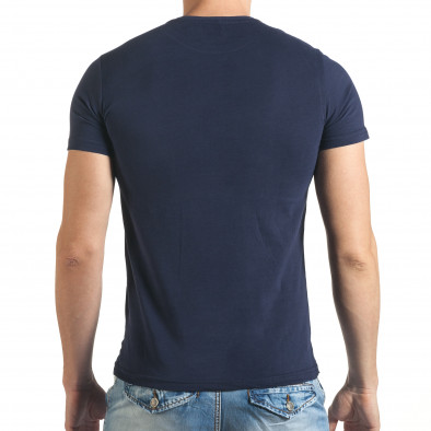 Ανδρική γαλάζια κοντομάνικη μπλούζα Just Relax il140416-47 3