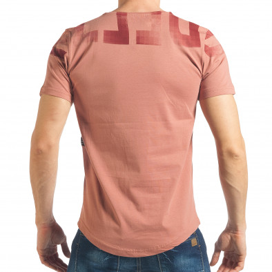 Ανδρική ροζ κοντομάνικη μπλούζα Breezy tsf020218-9 3
