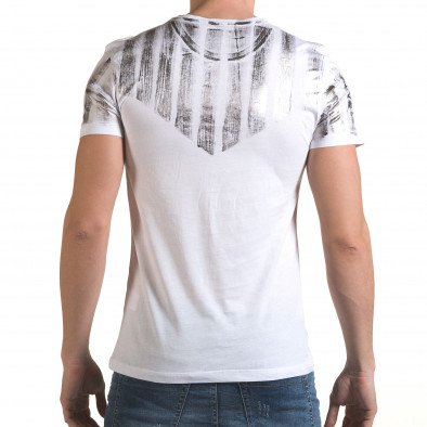Ανδρική λευκή κοντομάνικη μπλούζα SAW il170216-50 3