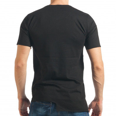 Ανδρική μαύρη κοντομάνικη μπλούζα Breezy tsf020218-18 3